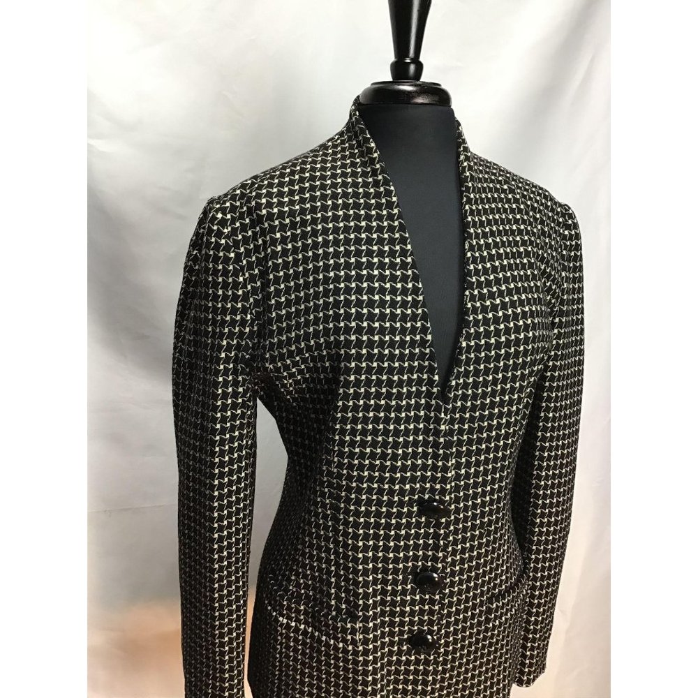 Ellen Tracy - Houndstooth Wool Blazer